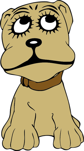 Cão cartoon ilustração vetorial de retrato