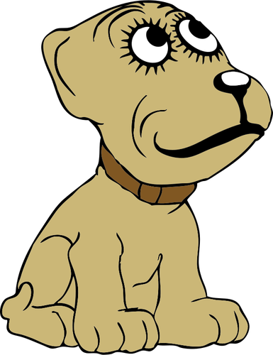 Cartoon dog vektorové kreslení