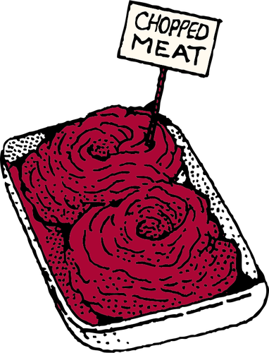 Image vectorielle de la viande hachée