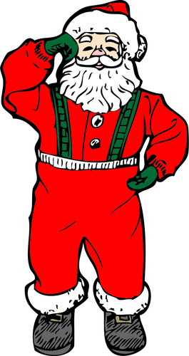 Dancing Santa Vector Art