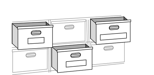 File cabinet drawers vector drawing