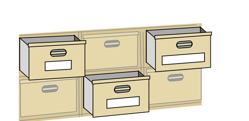 Gabinete de archivo cajones vector illustration