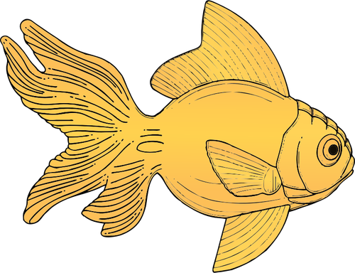 Generiska orange fisk vektor illustration