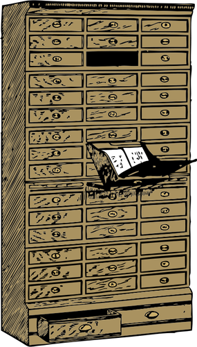 Platt dokumentskåp vektorbild
