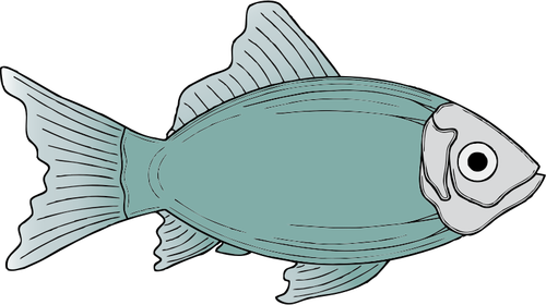 Generic blue fish vector illustration