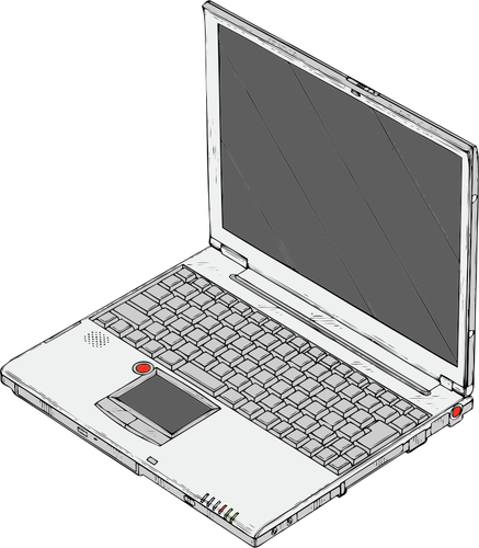 Laptop personal computer vector tekening