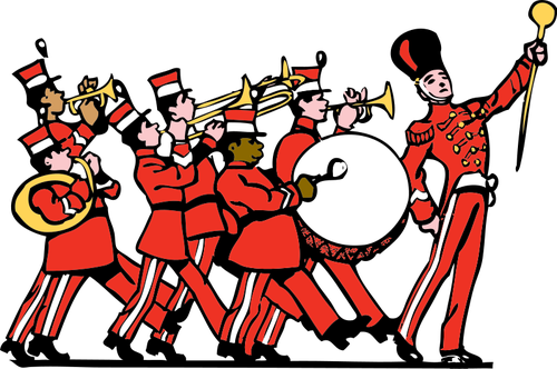 Marching band vector illustraties