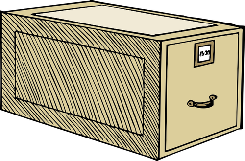 Vector image of a drawer