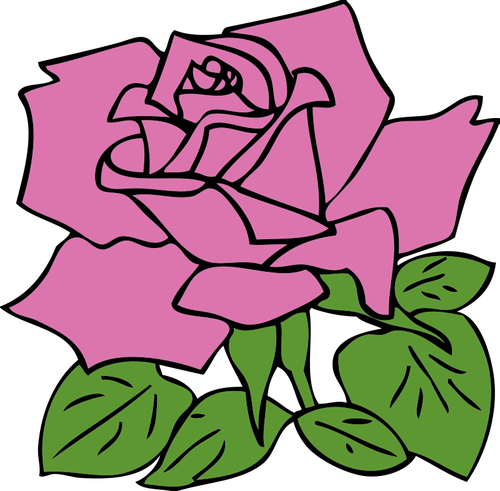 Clipart vetorial da rosa