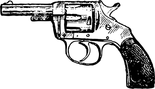 Old style revolver vector image