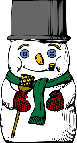 Schneemann-Vektor-Clip-Art-Grafik