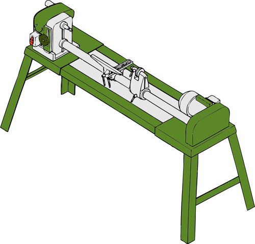 Holz Drehbank Vektorgrafik