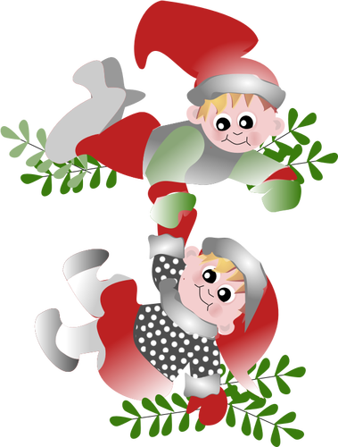 Dänische Weihnachten Elfen Vektor-ClipArt