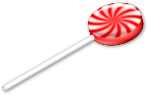 Vektor-Bild von roten und weißen lollipop