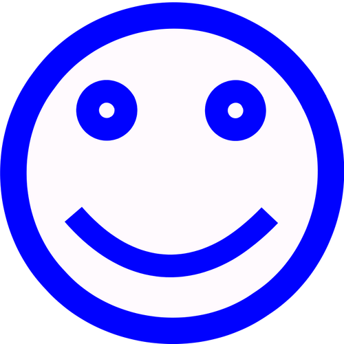 Modré smiley tvář vektorový obrázek