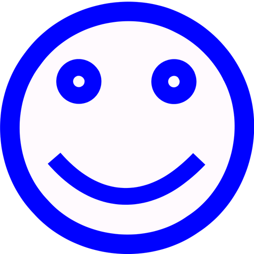 Immagine vettoriale faccia di smiley blu