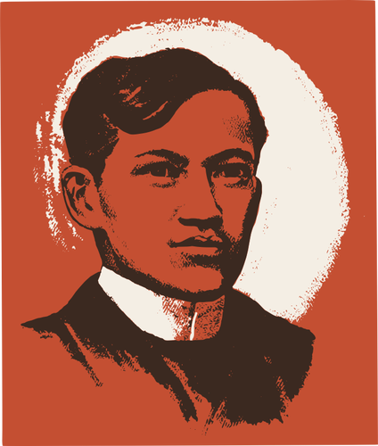 Jose Rizalin vektorimuotokuva