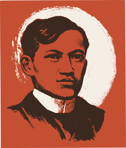 Retrato de José Rizal vector