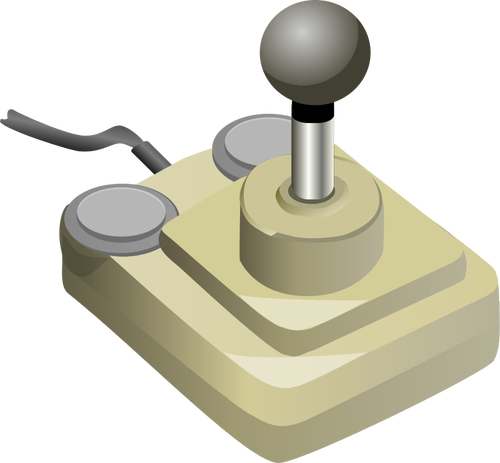 Beige och grå videospel joystick vektor illustration