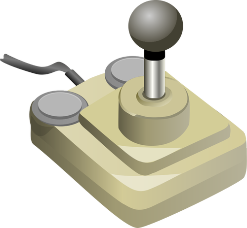 Beige og grå videospill joysticken vector illustrasjon