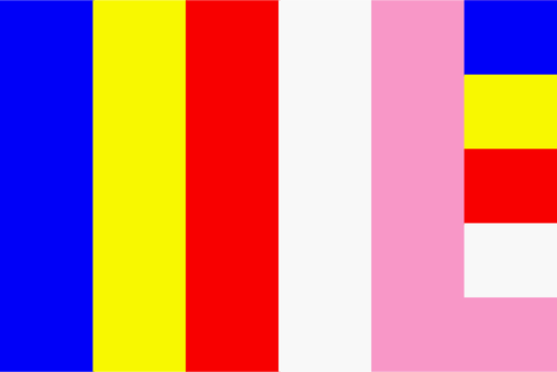 Jodo Shinshu Buddhistische Flagge Vektor-Bild