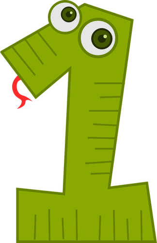 Serpiente número uno vector clip art