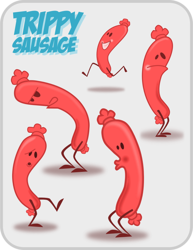 Vector image of trippy sausage