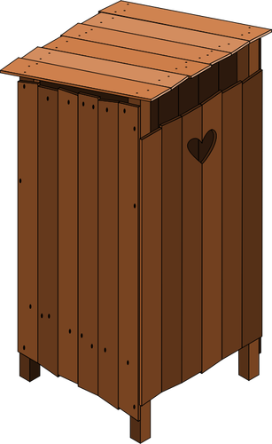 Wood latrine closed vector image