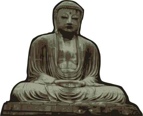 Vector illustration of statue of Buddha