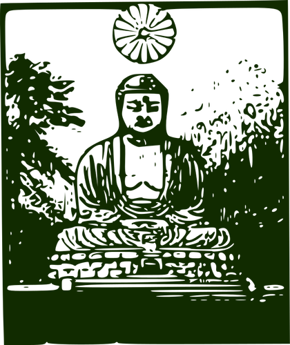 Buddha vector drawing