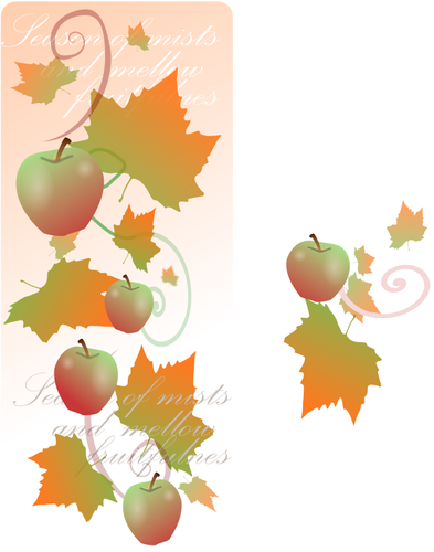 Jesienna ozdoba transparent wektor clipart