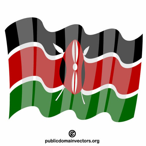 Viftande flagga i Kenya