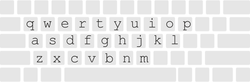 类型化的 qwerty 全键盘向量剪贴画