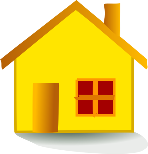 Vektorgrafik med små orange hussymbol