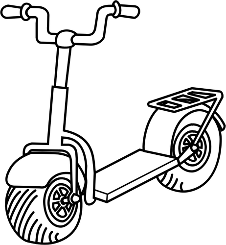 Imagem de vetor linha arte da scooter do pontapé