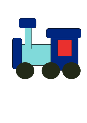 Ilustración de vector de juguete del tren