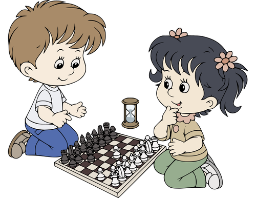 الاطفال الكرتون لعب الشطرنج