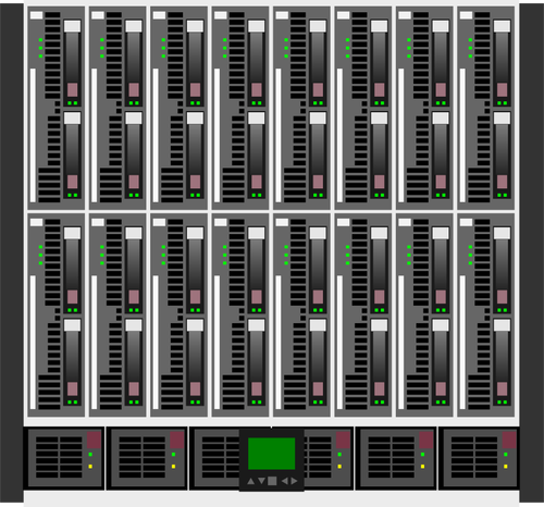 Image vectorielle de HP C7000 data Centre