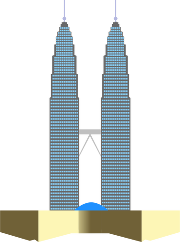 Petronas Twin Towers em Kuala Lumpur vector clipart