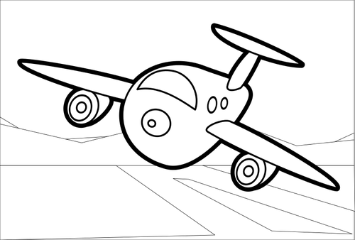 Clip-art vector de avião