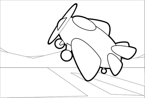 Cartoon-Vektor-Bild eines Flugzeugs