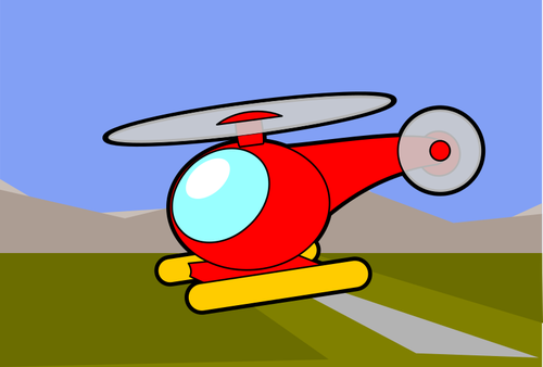 Cartoon afbeelding van een helikopter