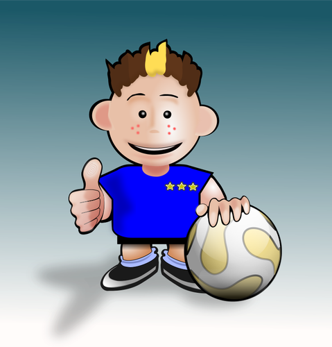 Ilustrasi vektor soccer kartun