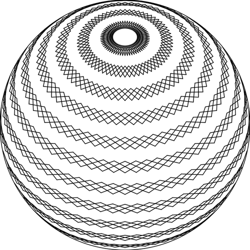 Rhomboid सर्पिल क्षेत्रः वेक्टर ग्राफिक्स लाइनों