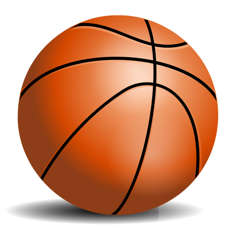 Vektör çizim bir basketbol topu