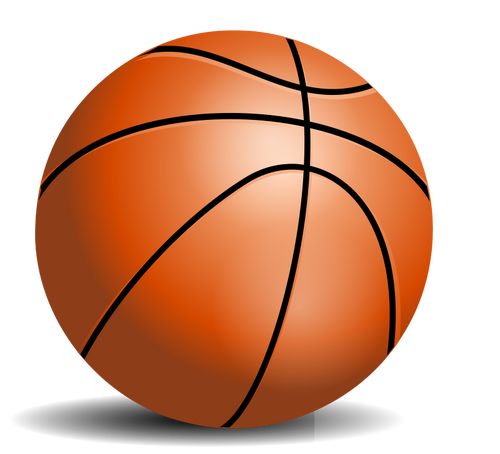 Vector drawing of basketball ball