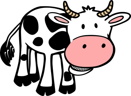 Masticare mucca vector ClipArt