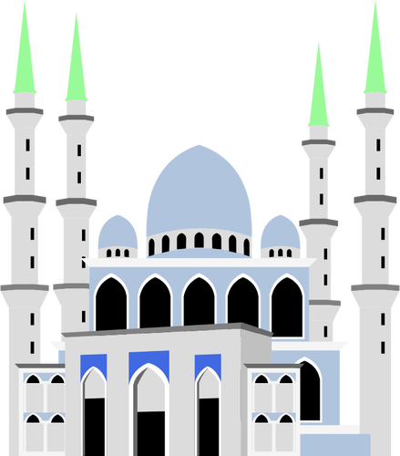 Sultan Ahmad Shah Mosque vector tekening