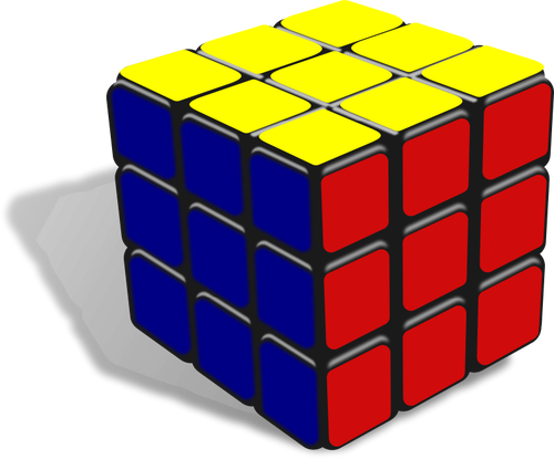 Rubik है घन क्लोज-अप वेक्टर क्लिप आर्ट