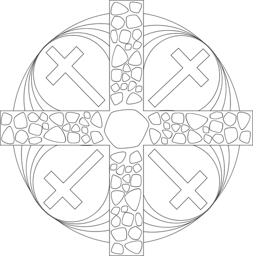 Vektorgrafikk av Passiontide Mandala